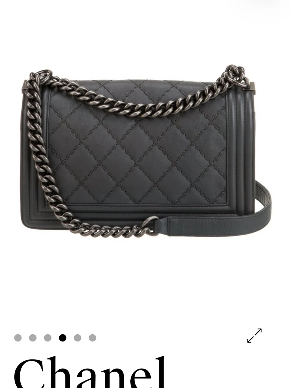 CHANEL double stitch medium boy flap bag